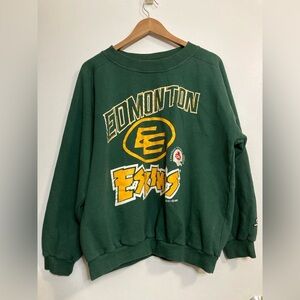Vintage “1991”  CFL  Edmonton Eskimos Pullover Sweater Lrge 26”